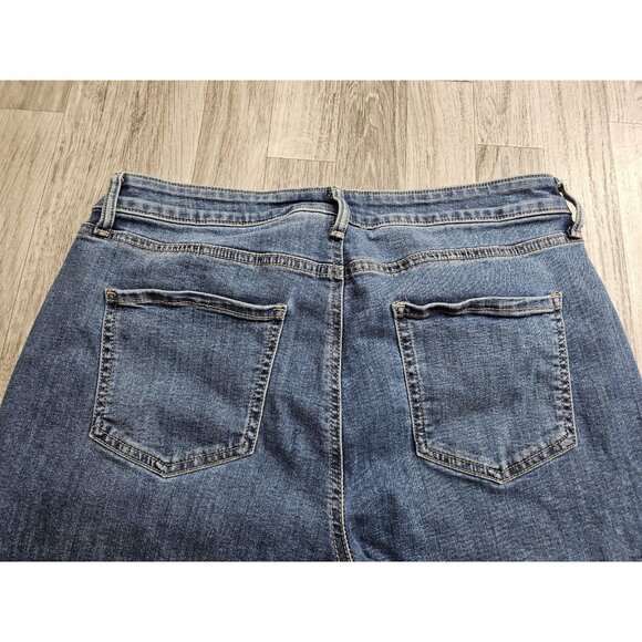 (3/$35) Croft & Barrow Jeans Womens 12 Blue Mid Rise Straight Leg Stretch Pants - Picture 3 of 12